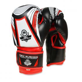 Pro Kids Boxing Gloves (White Red) 6oz / DBX Bushido
