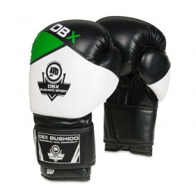 Boxing Gloves Adult (Black and White v2) 10-14oz / DBX Bushido