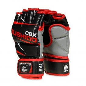 MMA Combat Gloves-Gloves (Black-Red V2) / DBX Bushido