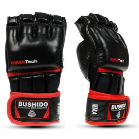 MMA Combat Gloves-Gloves (Black Red V3) / DBX Bushido