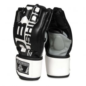 MMA Fighting Gloves-Gloves (Black-White) / DBX Bushido