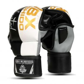 MMA Gloves-Gloves for Training (Black and White V2) / DBX Bushido