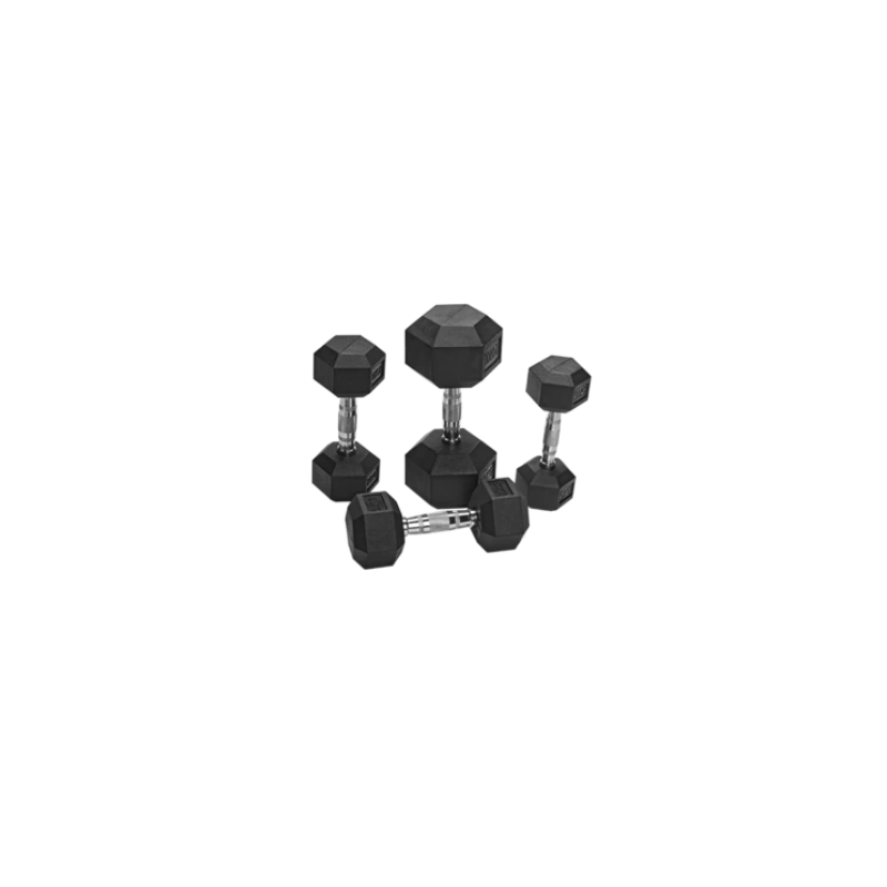 Apus Sports - Hex Hexagonal rubber Dumbbells /Mancuernas Hexagonales