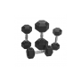 Apus Sports - Hex Hexagonal rubber Dumbbells /Mancuernas Hexagonales